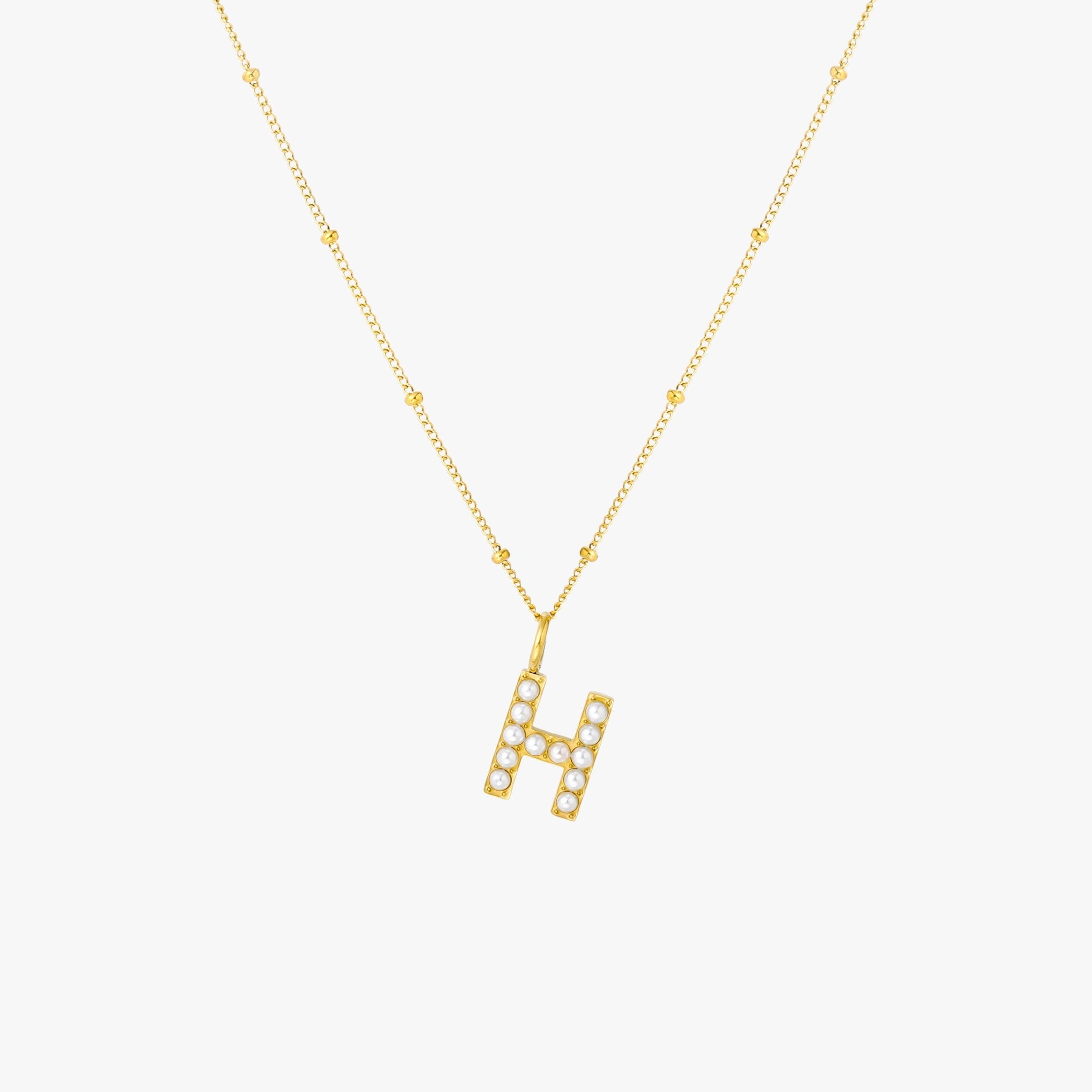 Pearl Initial Necklace