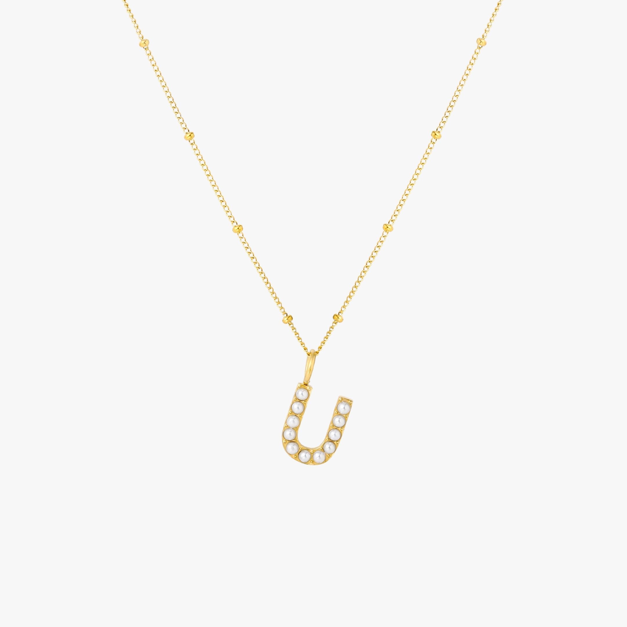 Pearl Initial Necklace