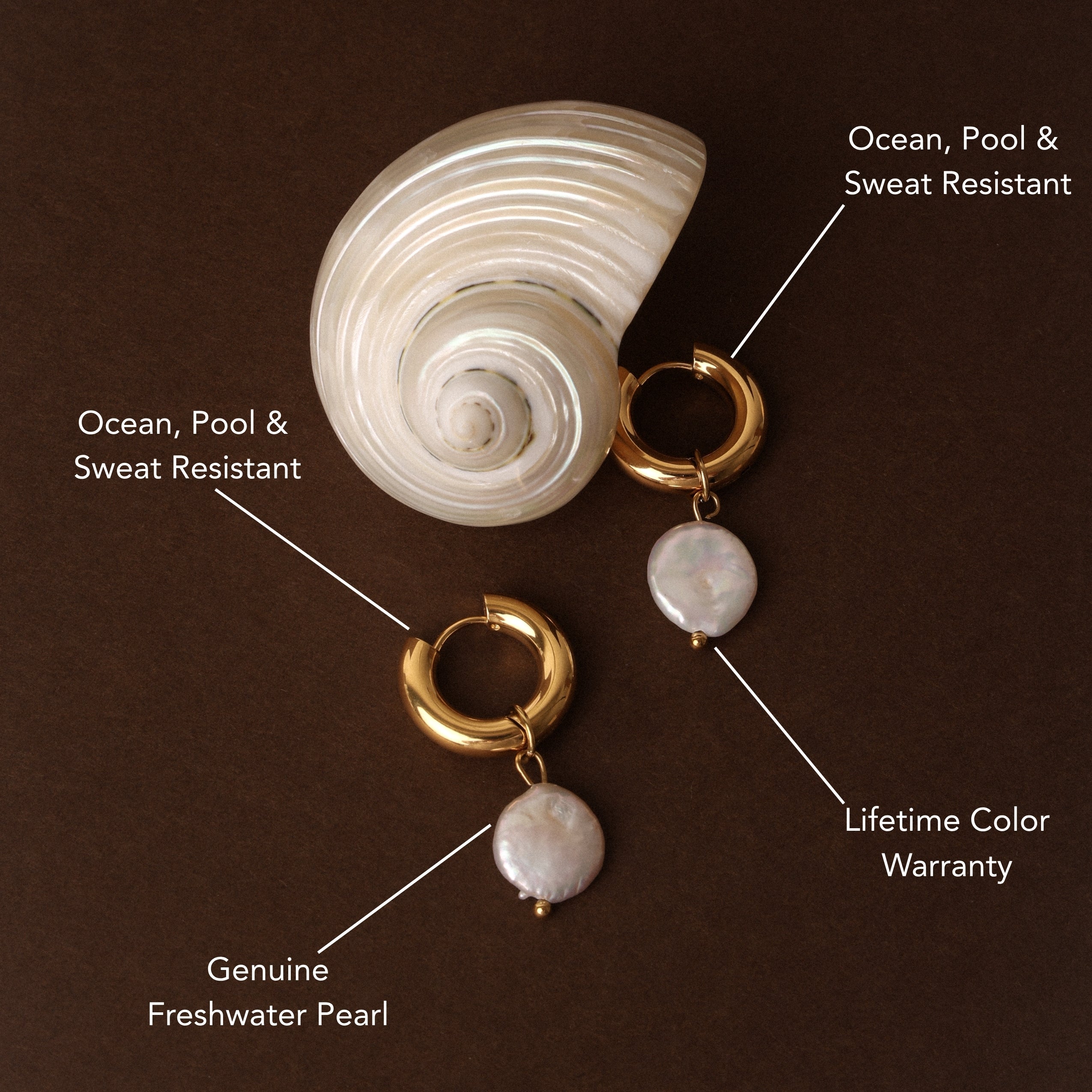Chunky Pearl Hoops