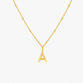 Initial & Birthstone Charm Necklace