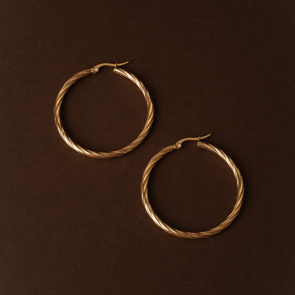 Bold Twisted Hoops