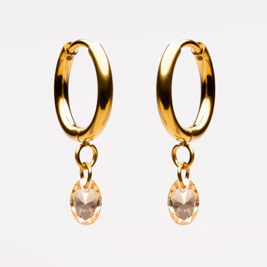 Rosé Drop Earrings