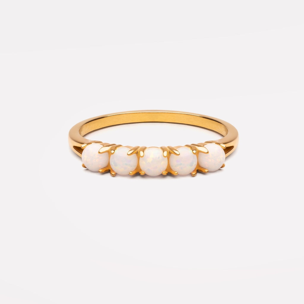 Opal Band Ring