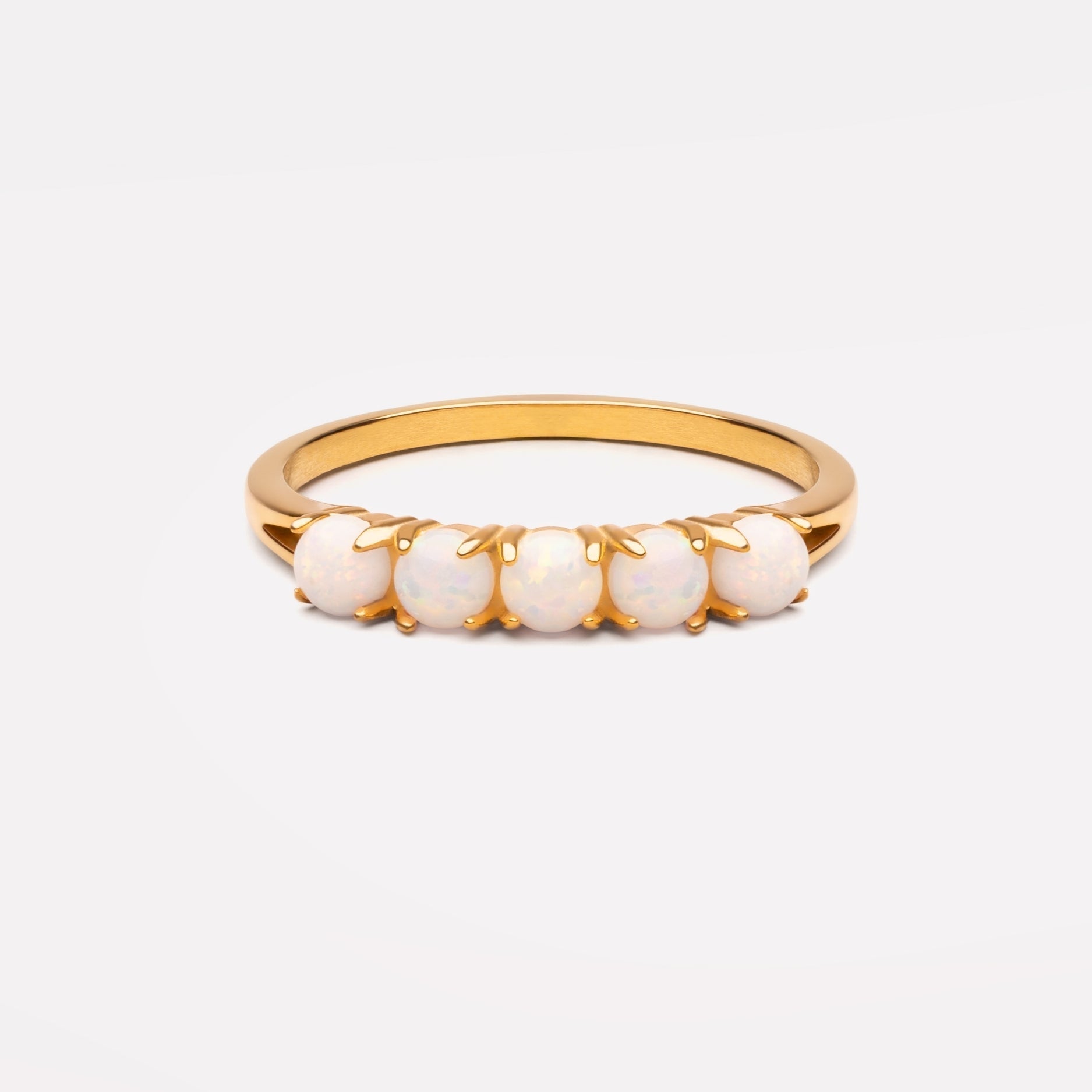 Opal Band Ring