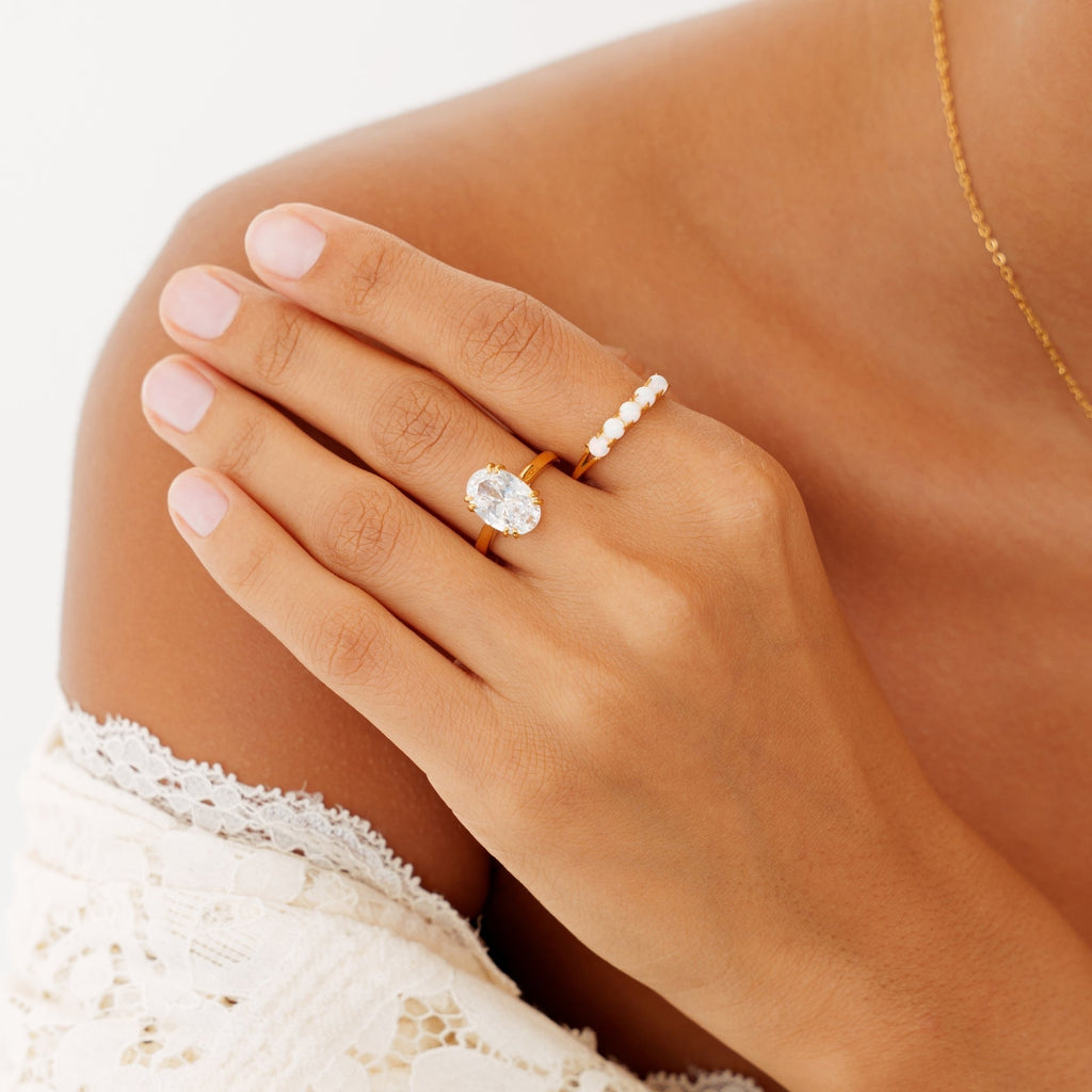 Opal Band Ring