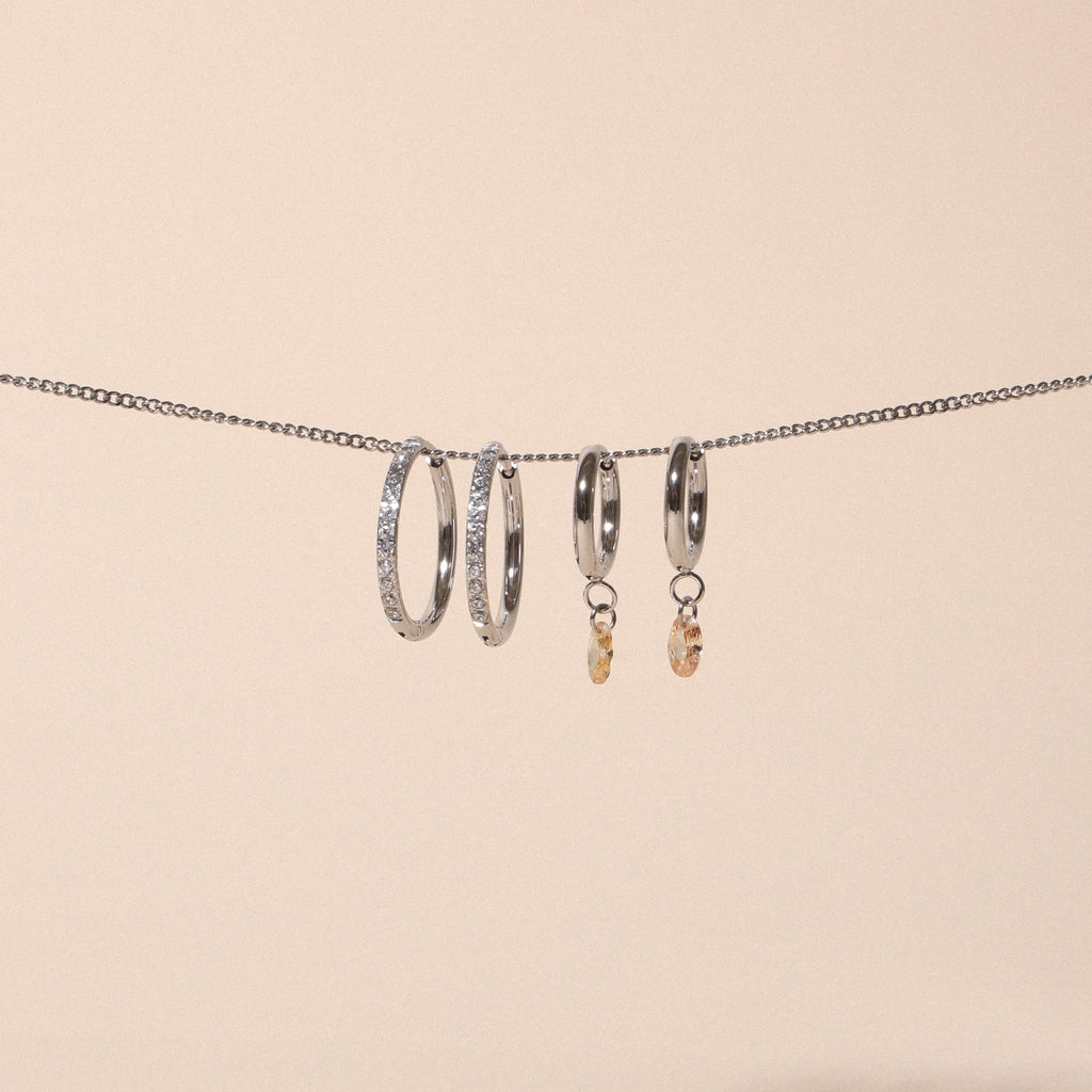 Rosé Drop Earrings
